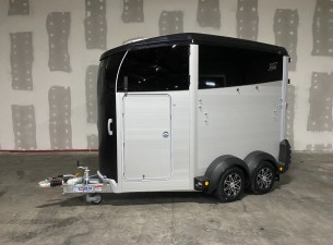 2022 Ifor Williams HBX506 2 paards trailer - Voorlosser RH (zwart) VT242