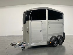 2022 Ifor Williams HBX506 2 paards trailer - Voorlosser RH (zilver) VT243 | Aanhangwagen | Paardentrailer