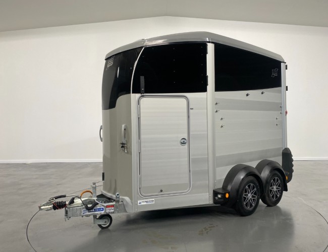 2022 Ifor Williams HBX506 2 paards trailer - Voorlosser RH (zilver) VT243 | Aanhangwagen | Paardentrailer