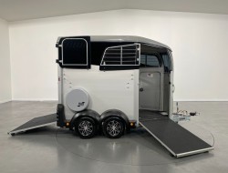 2022 Ifor Williams HBX506 2 paards trailer - Voorlosser RH (zilver) VT243 | Aanhangwagen | Paardentrailer