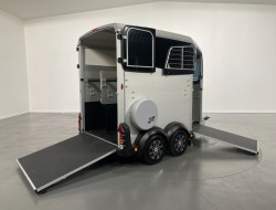 2022 Ifor Williams HBX506 2 paards trailer - Voorlosser RH (zilver) VT243 | Aanhangwagen | Paardentrailer