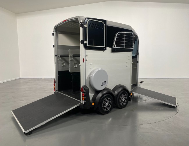 2022 Ifor Williams HBX506 2 paards trailer - Voorlosser RH (zilver) VT243 | Aanhangwagen | Paardentrailer