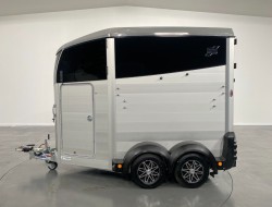 2022 Ifor Williams HBX506 2 paards trailer - Voorlosser RH (zilver) VT243 | Aanhangwagen | Paardentrailer