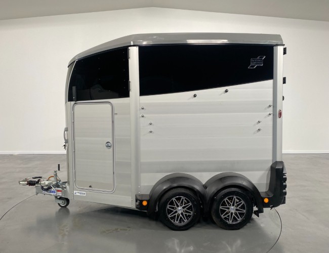 2022 Ifor Williams HBX506 2 paards trailer - Voorlosser RH (zilver) VT243 | Aanhangwagen | Paardentrailer