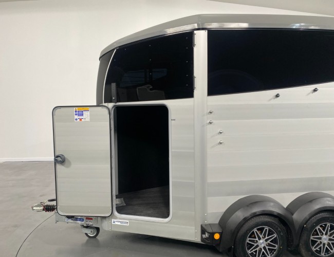 2022 Ifor Williams HBX506 2 paards trailer - Voorlosser RH (zilver) VT243 | Aanhangwagen | Paardentrailer